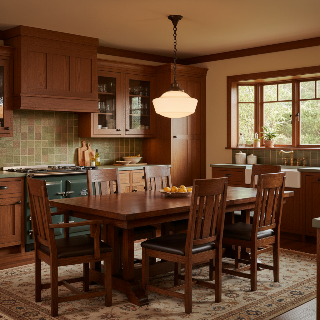 Craftsman Style Dining Room Design Ideas for an Heirloom-Worthy Plan