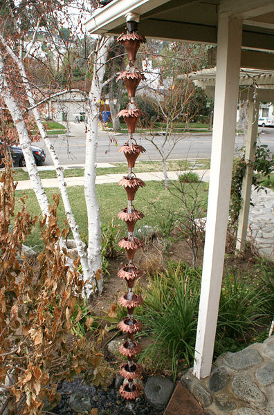 Sunflower Copper Rain Chain