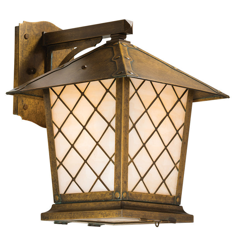 Spring Street Fixed Arm Sconce with 12" Roof 1024-8