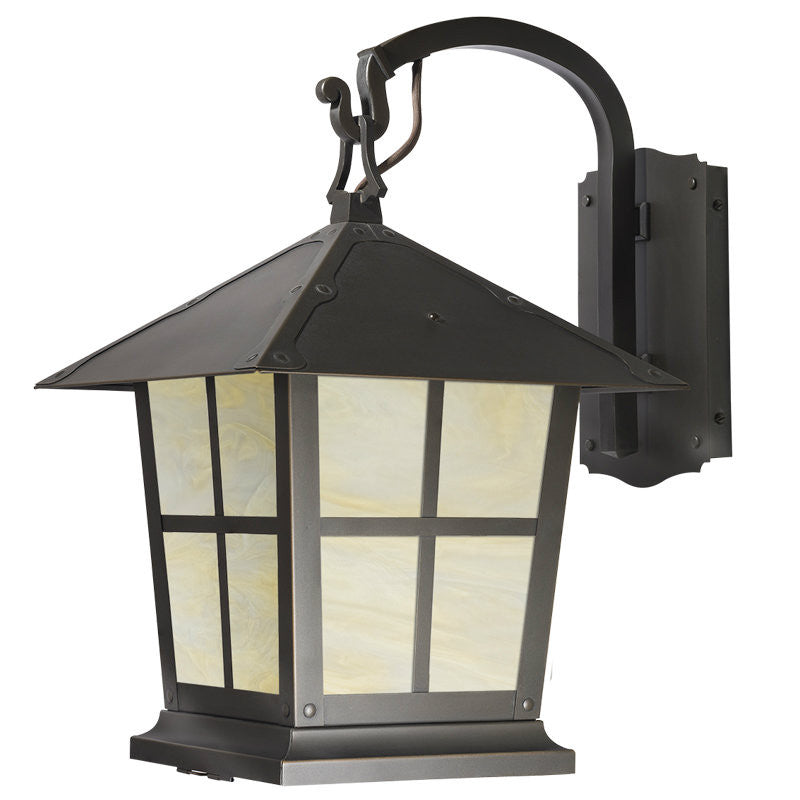 Spring Street Hook Arm Sconce  with 12" Roof 1024-1