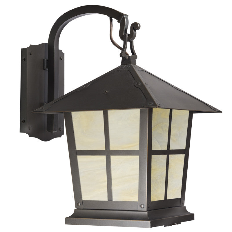 Spring Street Hook Arm Sconce  with 7" Roof 1022-1