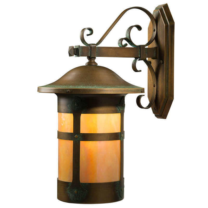 Holly Scroll Arm Mount Sconce with 8.5" Roof 103-1
