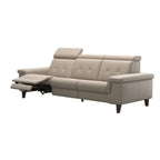 Stressless Anna A2 3-seat power sofa, Wood Cone in Wenge, Paloma Mushroom leather