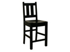 Black wooden chair on a white background
