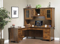 Woodbury L-Desk and Hutch 1541-YT-1550
