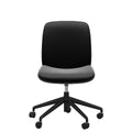 Stressless Bay Low Back Home Office Chair - Without Arms - Paloma Black - Matte Black base
