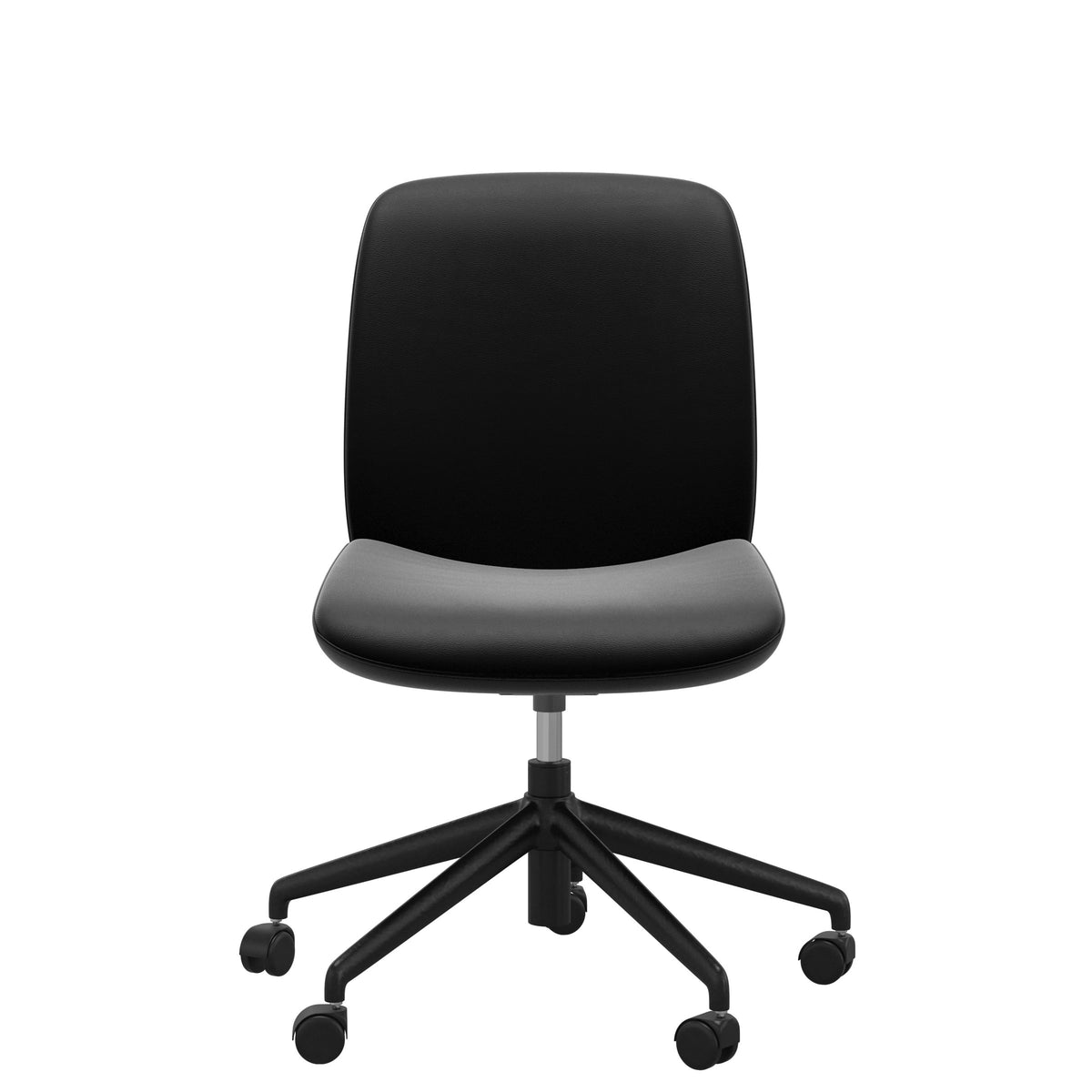 Stressless Bay Low Back Home Office Chair - Without Arms - Paloma Black - Matte Black base