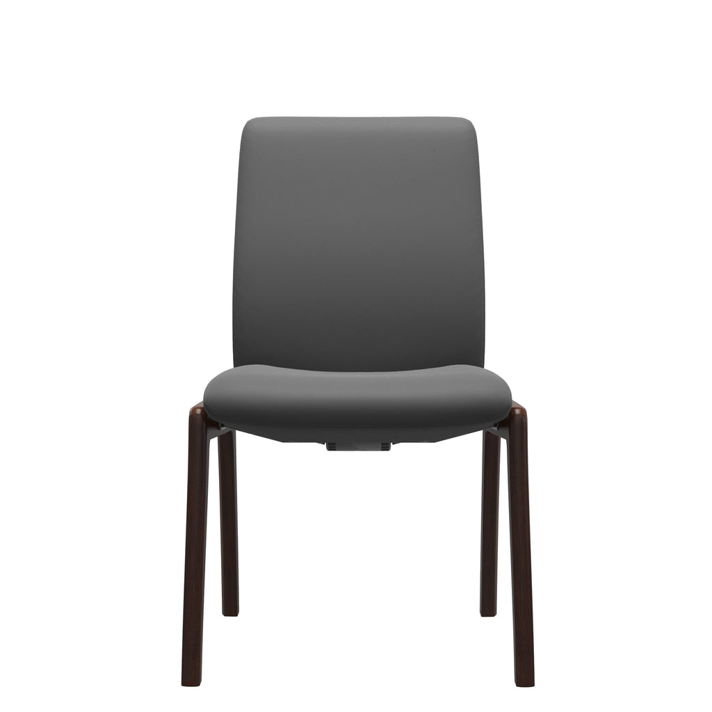 Stressless Laurel Low Back Dining Chair – D100 – Without Arms, Brown legs