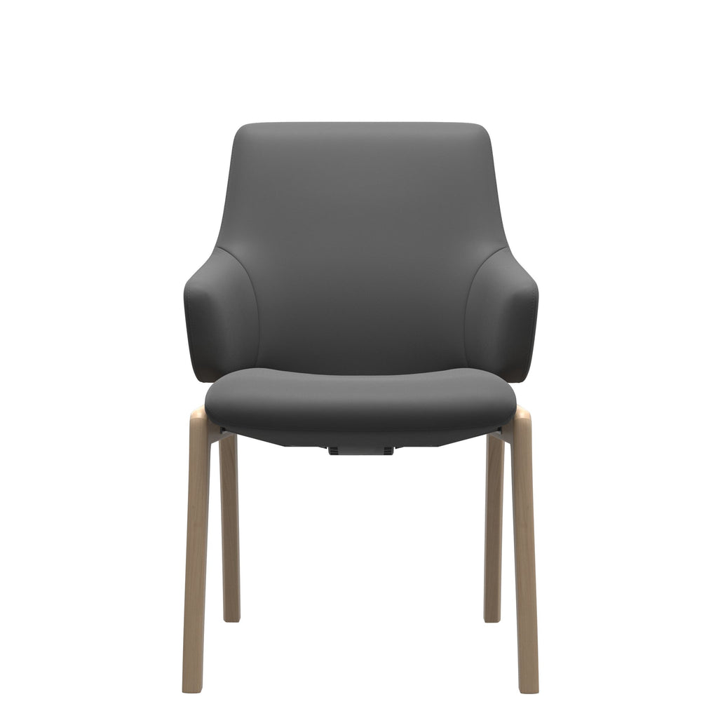 Stressless Laurel Low Back Dining Chair – D100 – With Arms, Natural legs