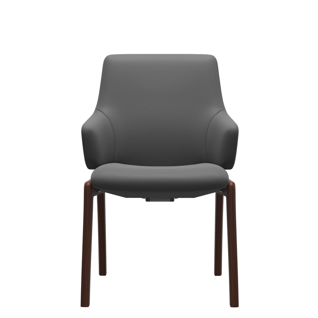 Stressless Laurel Low Back Dining Chair – D100 – With Arms, Walnut legs