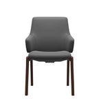 Stressless Laurel Low Back Dining Chair – D100 – With Arms, Walnut legs