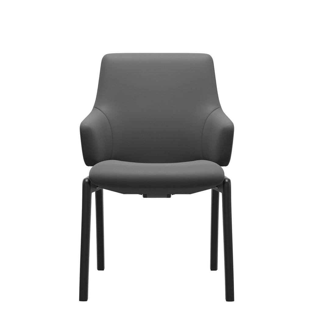 Stressless Laurel Low Back Dining Chair – D100 – With Arms, Black legs