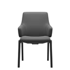 Stressless Laurel Low Back Dining Chair – D100 – With Arms, Black legs
