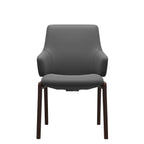 Stressless Laurel Low Back Dining Chair – D100 – With Arms, Brown legs
