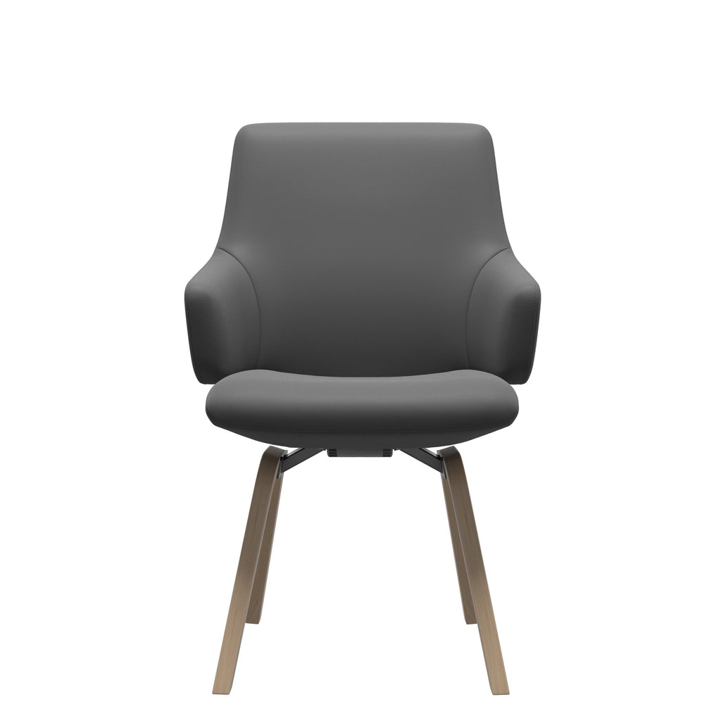 Stressless Laurel Low Back Dining Chair – D200 – With Arms, Natural legs
