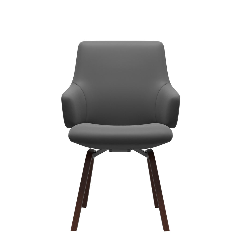 Stressless Laurel Low Back Dining Chair – D200 – With Arms, Walnut legs