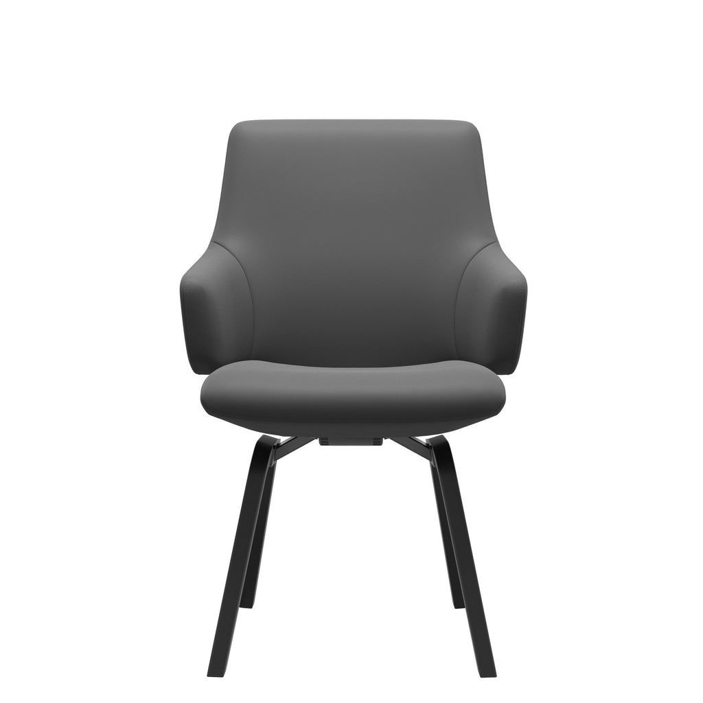 Stressless Laurel Low Back Dining Chair – D200 – With Arms, Black legs
