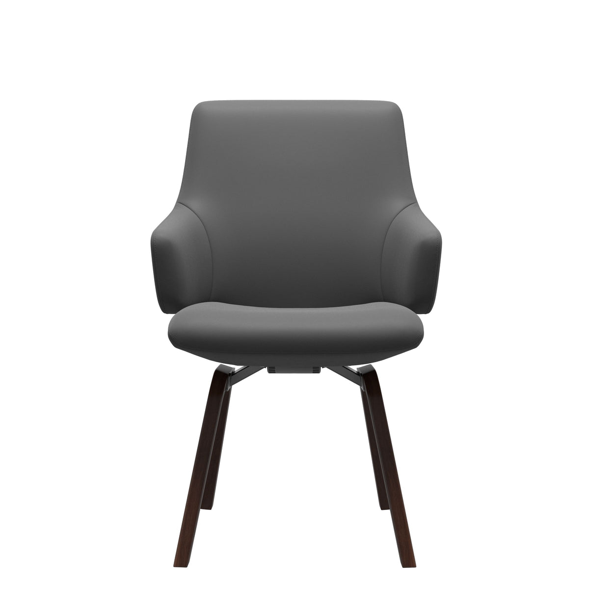 Stressless Laurel Low Back Dining Chair – D200 – With Arms, Brown legs