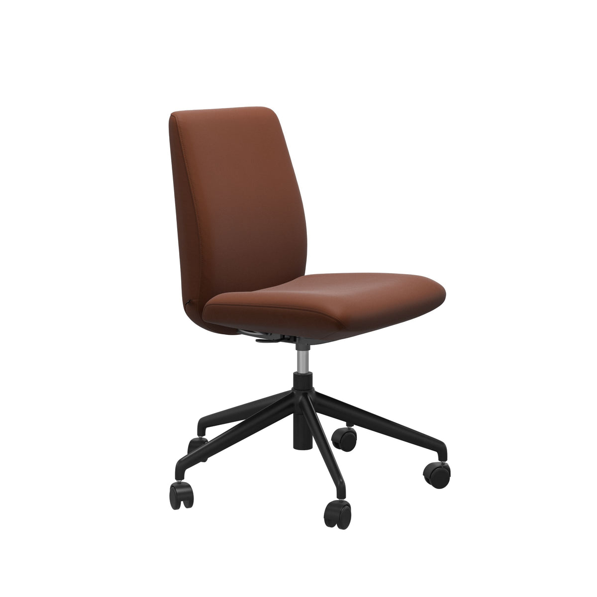 Stressless Laurel Low Back Home Office Chair - Without Arms - Paloma Copper - Matte Black base