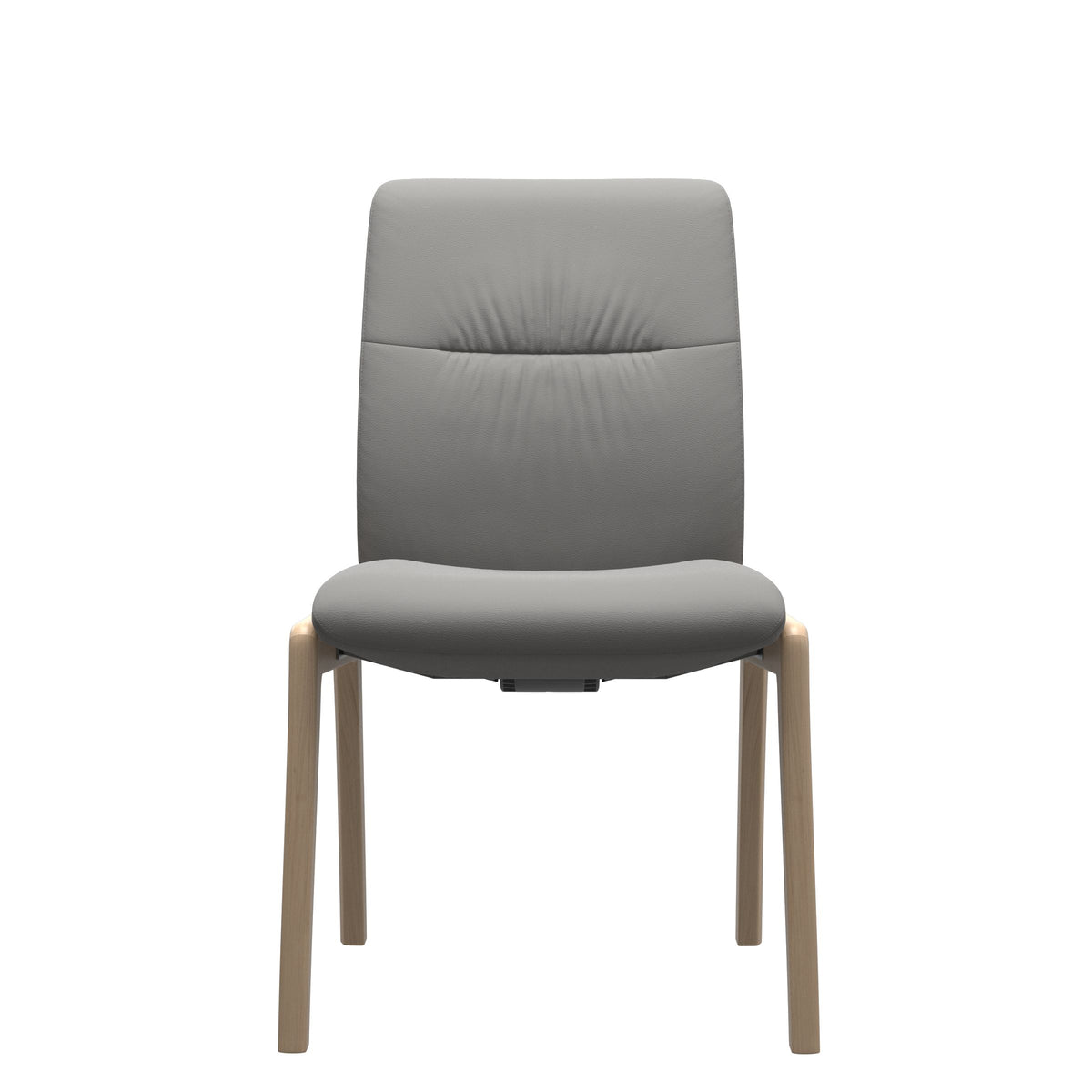 Stressless Mint Low Back Dining Chair – D100 - Without Arms - Paloma Silver Grey - Natural legs