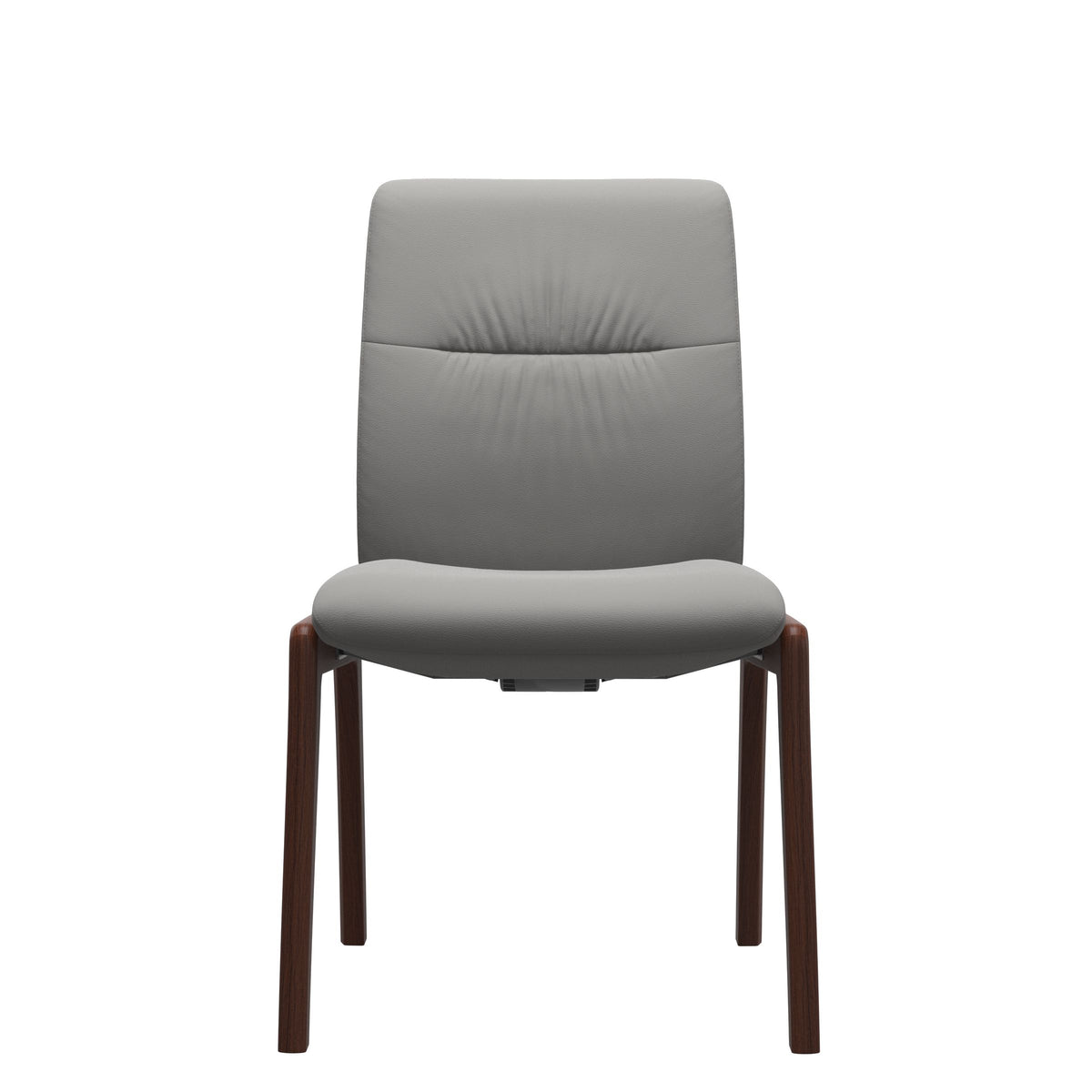 Stressless Mint Low Back Dining Chair – D100 - Without Arms - Paloma Silver Grey - Walnut legs