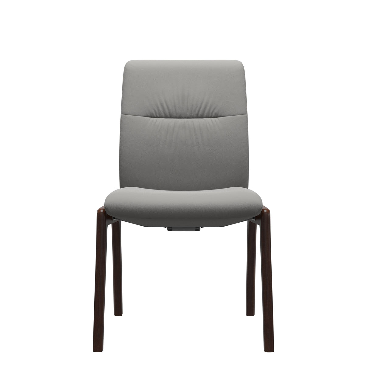 Stressless Mint Low Back Dining Chair – D100 - Without Arms - Paloma Silver Grey - Brown legs