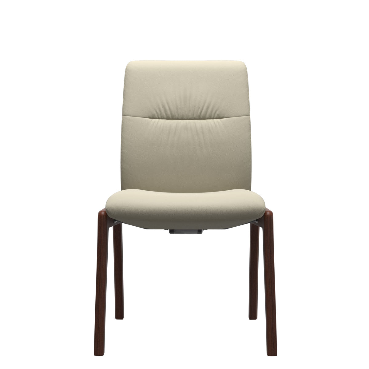 Stressless Mint Low Back Dining Chair – D100 - Without Arms - Paloma Light Grey - Walnut legs