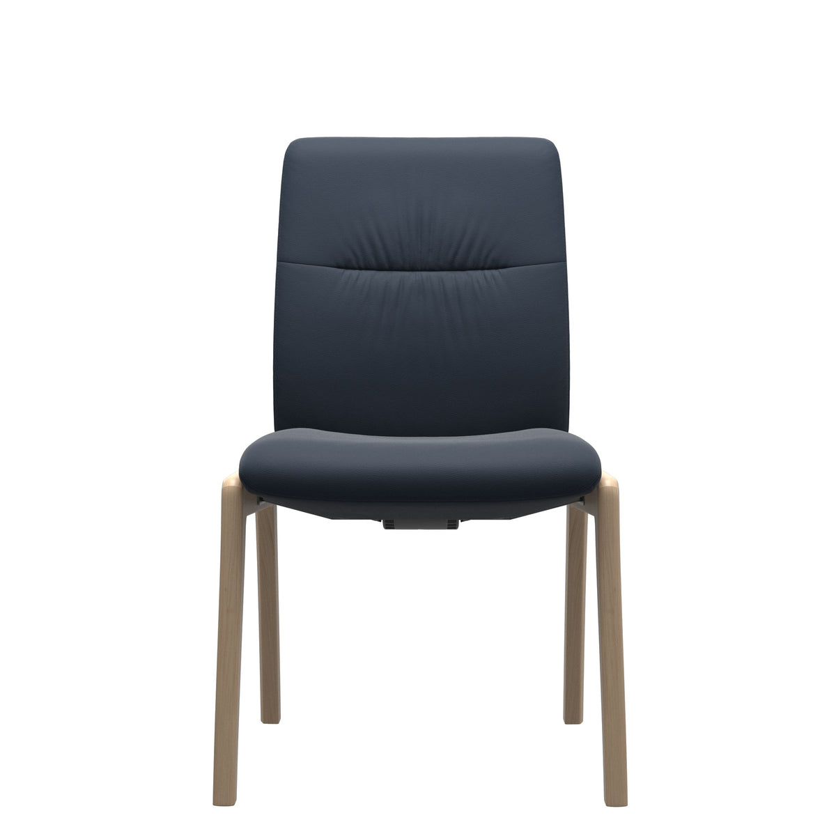 Stressless Mint Low Back Dining Chair – D100 - Without Arms - Paloma Oxford Blue - Natural legs