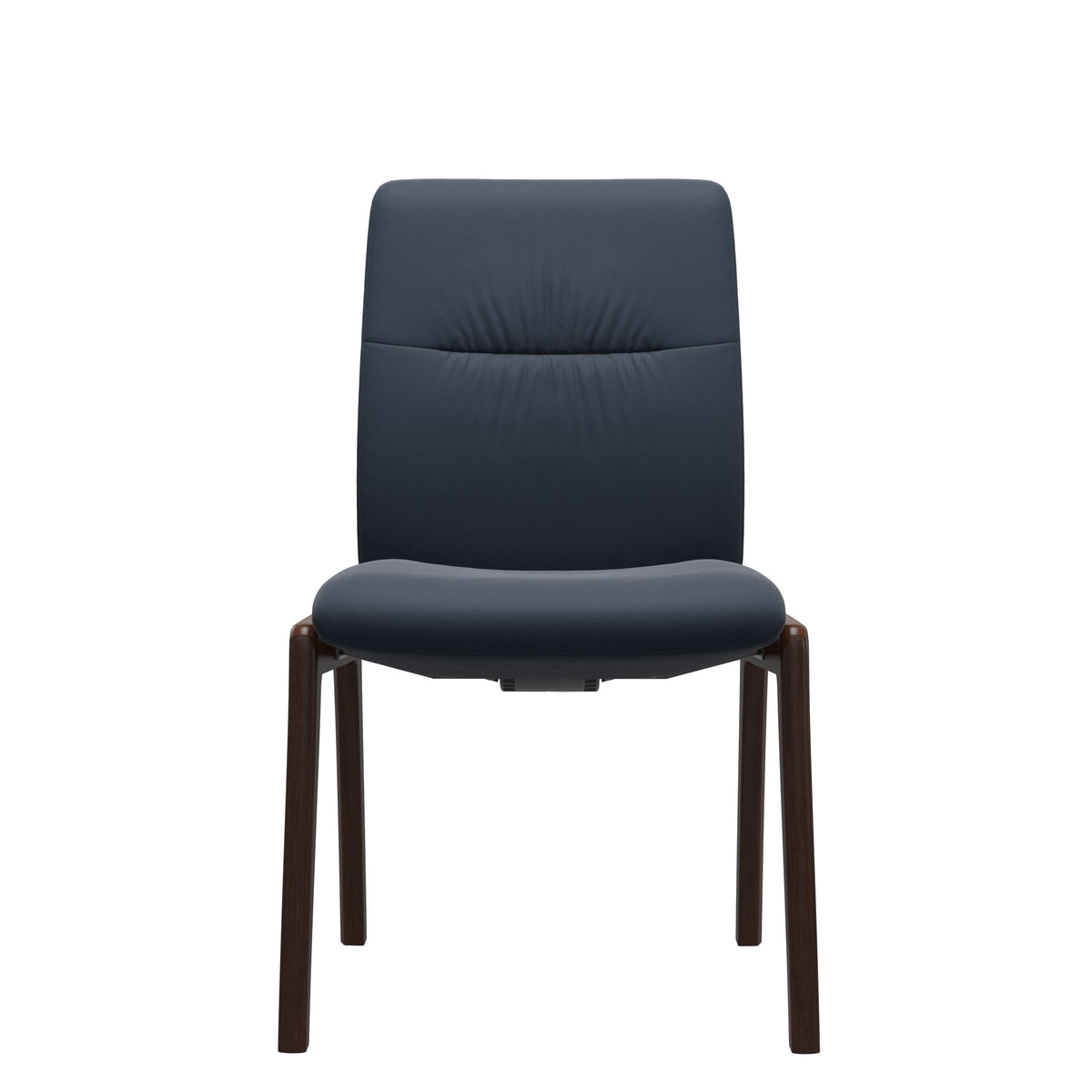 Stressless Mint Low Back Dining Chair – D100 - Without Arms - Paloma Oxford Blue - Brown legs