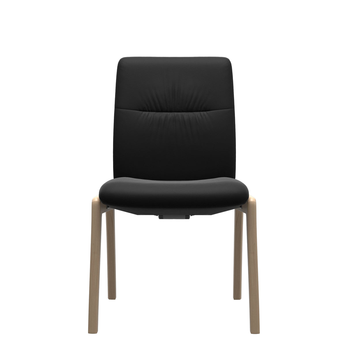 Stressless Mint Low Back Dining Chair – D100 - Without Arms - Paloma Black - Natural legs