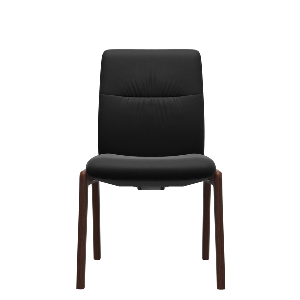 Stressless Mint Low Back Dining Chair – D100 - Without Arms - Paloma Black - Walnut legs