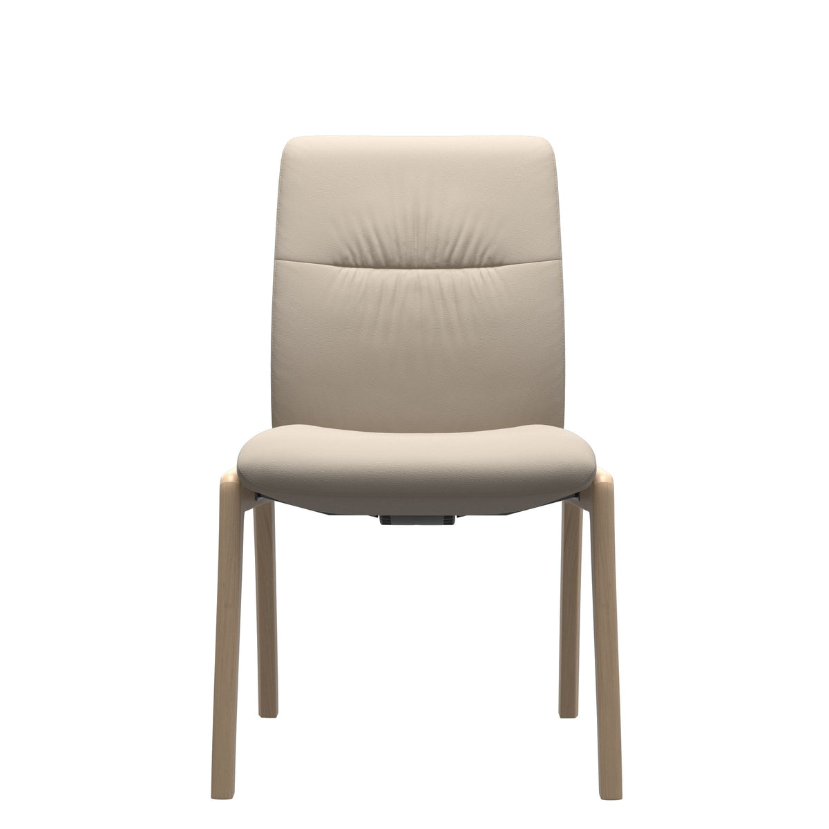 Stressless Mint Low Back Dining Chair – D100 - Without Arms - Paloma Fog - Natural legs