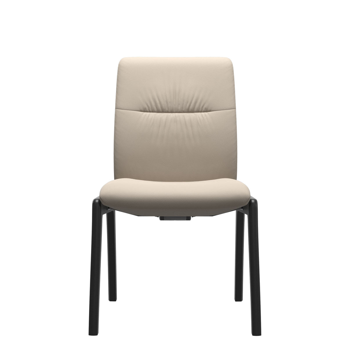 Stressless Mint Low Back Dining Chair – D100 - Without Arms - Paloma Fog - Black legs