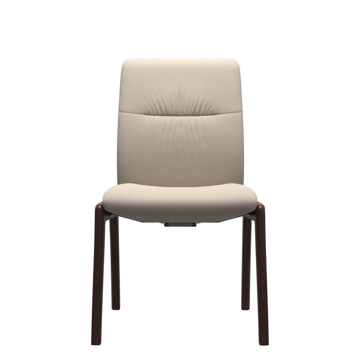 Stressless Mint Low Back Dining Chair – D100 - Without Arms - Paloma Fog - Brown legs