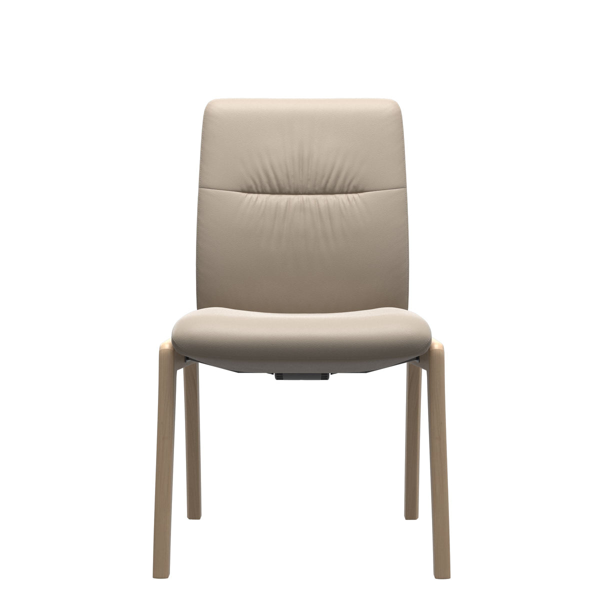 Stressless Mint Low Back Dining Chair – D100 - Without Arms - Paloma Mushroom - Natural legs