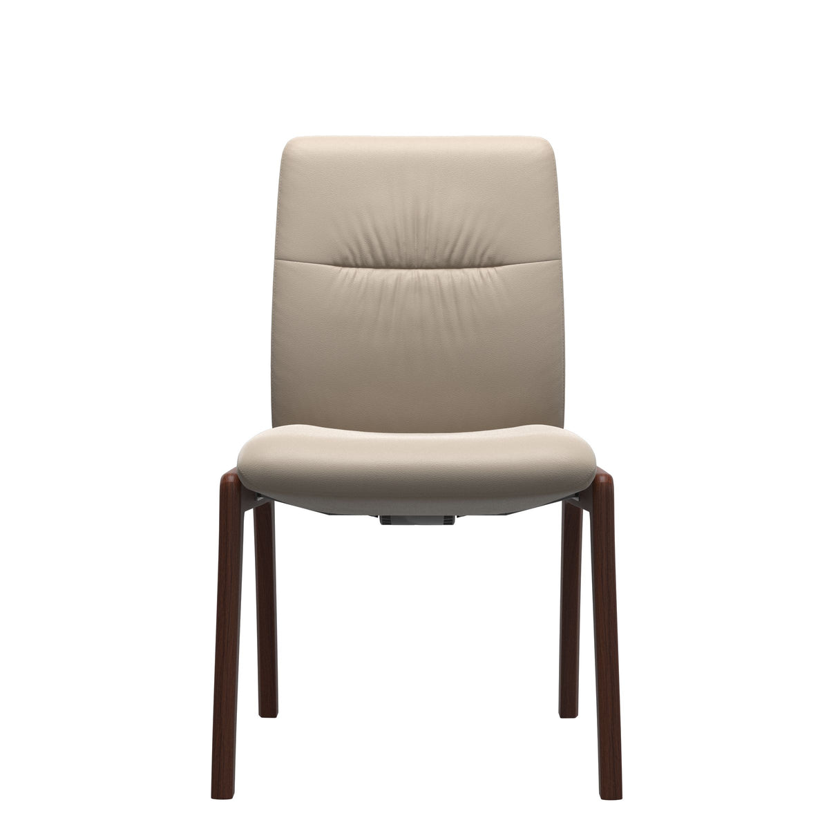 Stressless Mint Low Back Dining Chair – D100 - Without Arms - Paloma Mushroom - Walnut legs