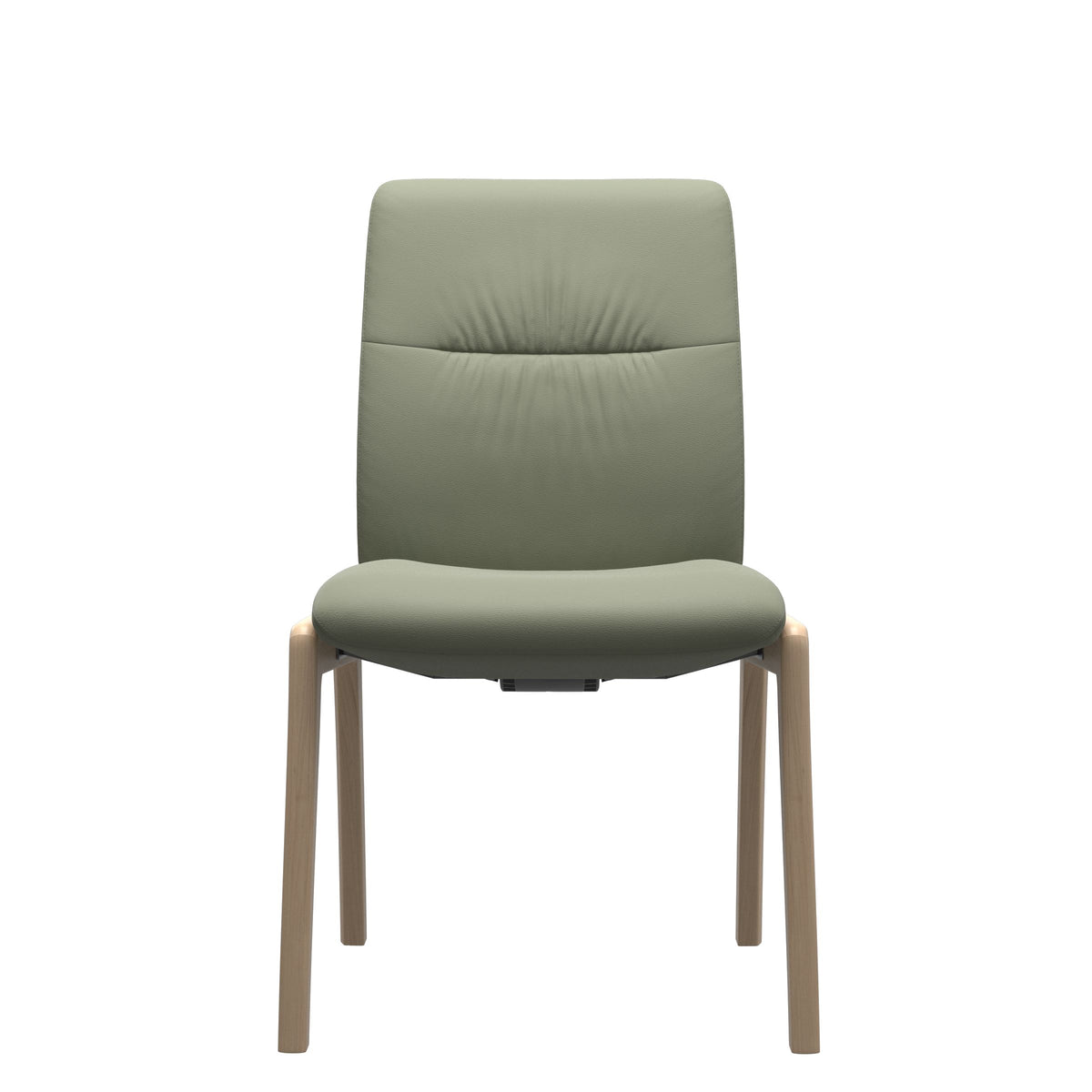 Stressless Mint Low Back Dining Chair – D100 - Without Arms - Paloma Shadow Green - Natural legs