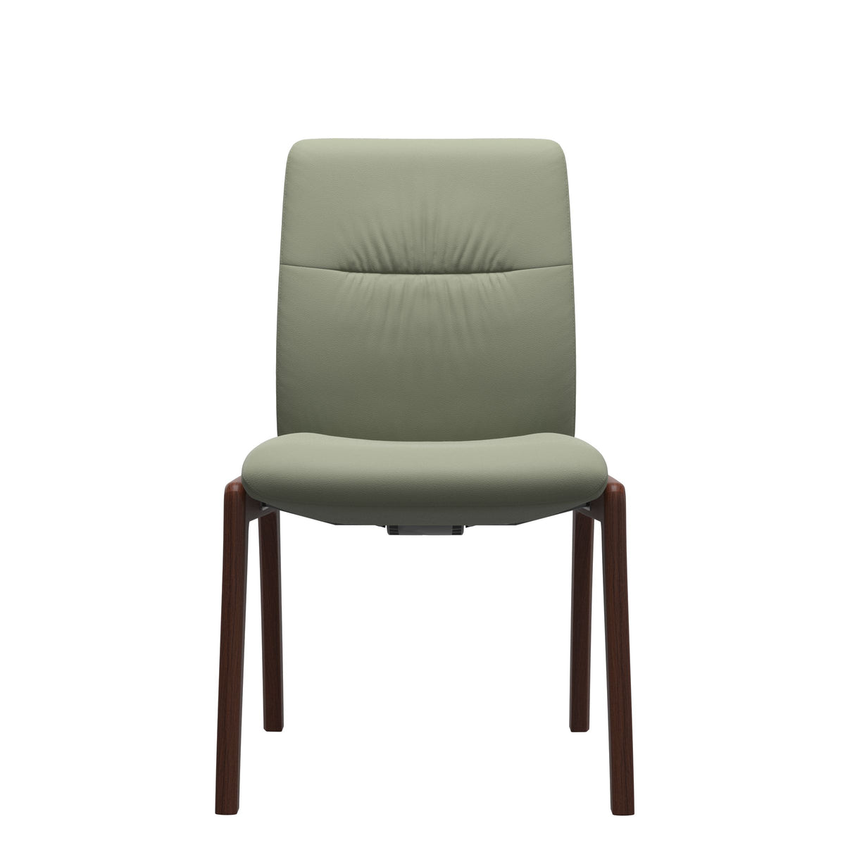 Stressless Mint Low Back Dining Chair – D100 - Without Arms - Paloma Shadow Green - Walnut legs