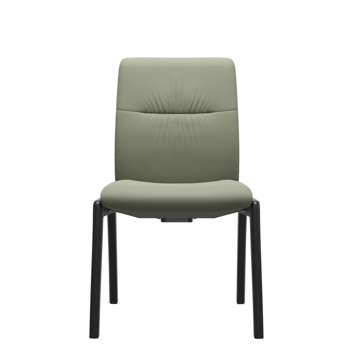 Stressless Mint Low Back Dining Chair – D100 - Without Arms - Paloma Shadow Green - Black legs