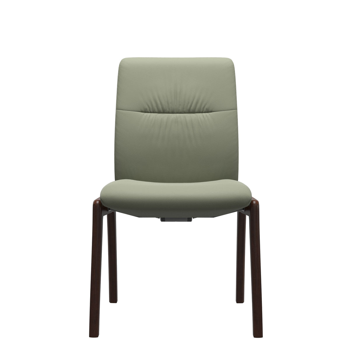 Stressless Mint Low Back Dining Chair – D100 - Without Arms - Paloma Shadow Green - Brown legs