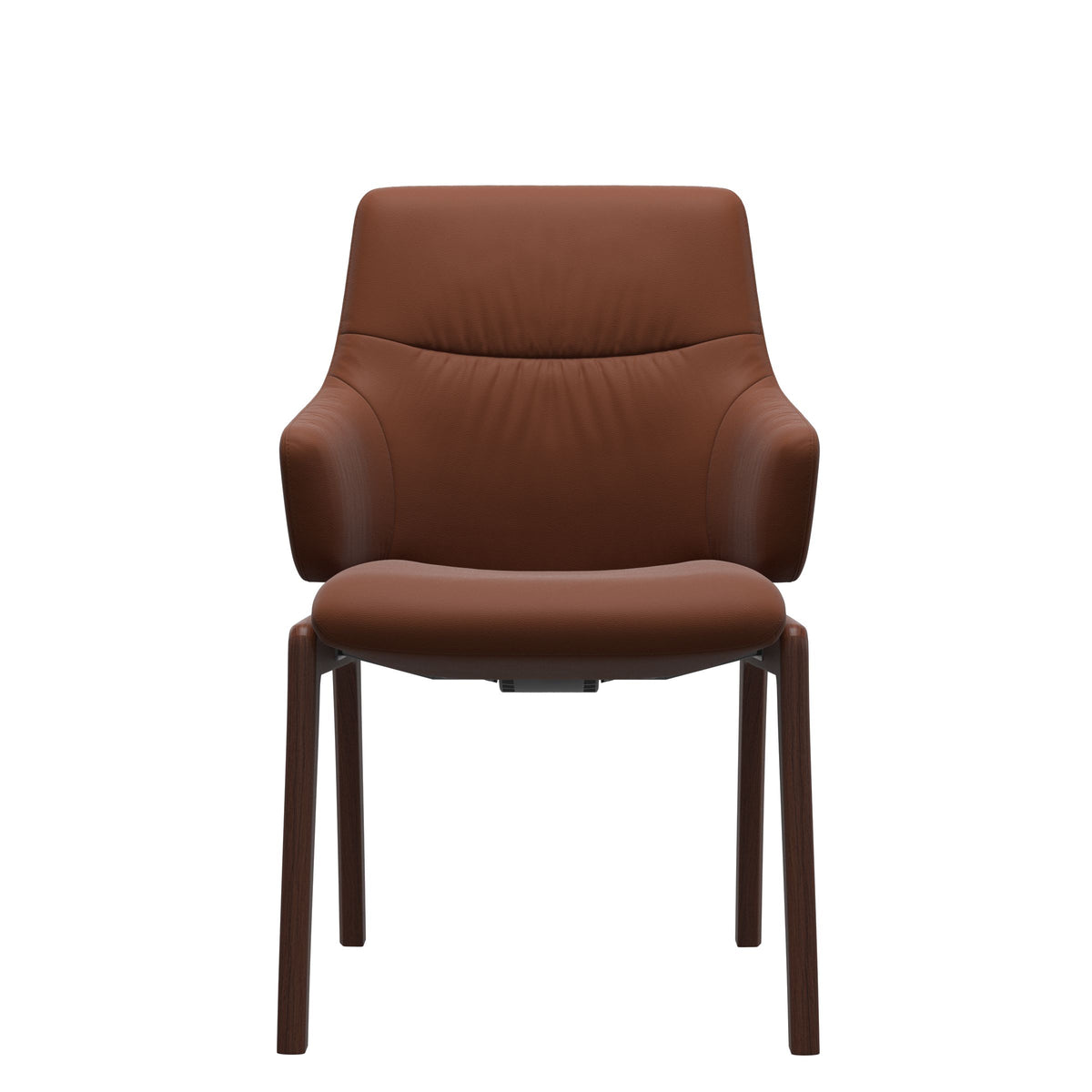 Stressless Mint Low Back Dining Chair – D100 - With Arms - Paloma Copper - Walnut legs