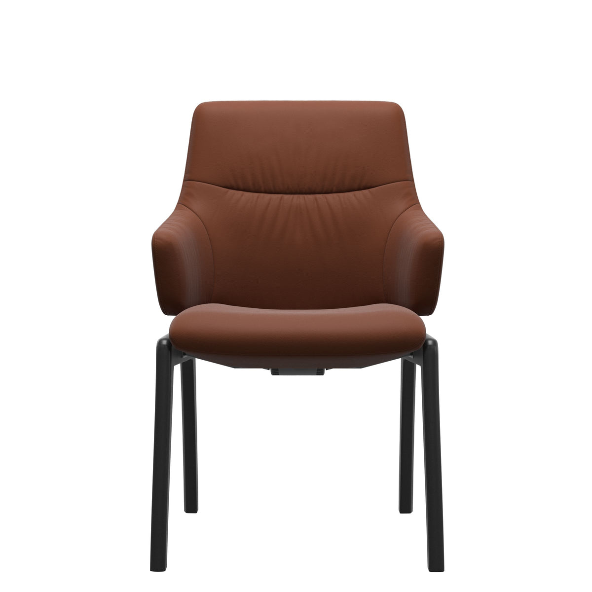 Stressless Mint Low Back Dining Chair – D100 - With Arms - Paloma Copper - Black legs