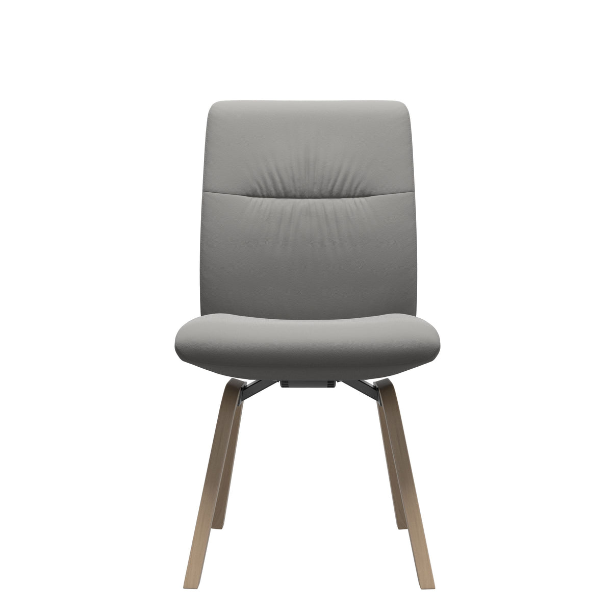 Stressless Mint Low Back Dining Chair – D200 - Without Arms - Paloma Silver Grey - Natural legs