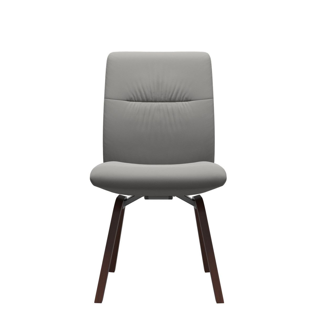 Stressless Mint Low Back Dining Chair – D200 - Without Arms - Paloma Silver Grey - Walnut legs