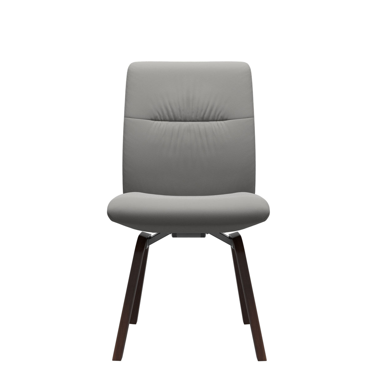 Stressless Mint Low Back Dining Chair – D200 - Without Arms - Paloma Silver Grey - Brown legs
