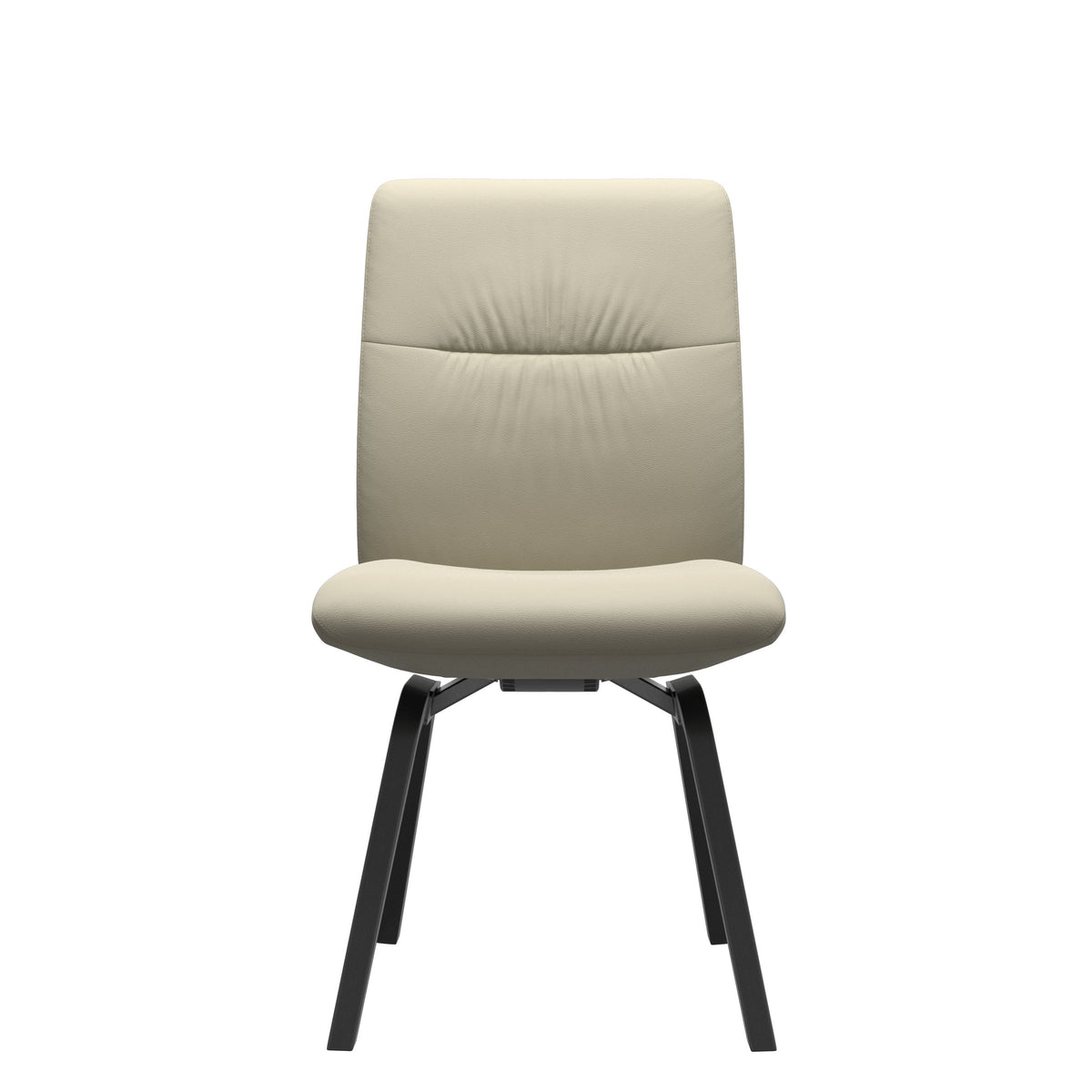 Stressless Mint Low Back Dining Chair – D200 - Without Arms - Paloma Light Grey - Black legs