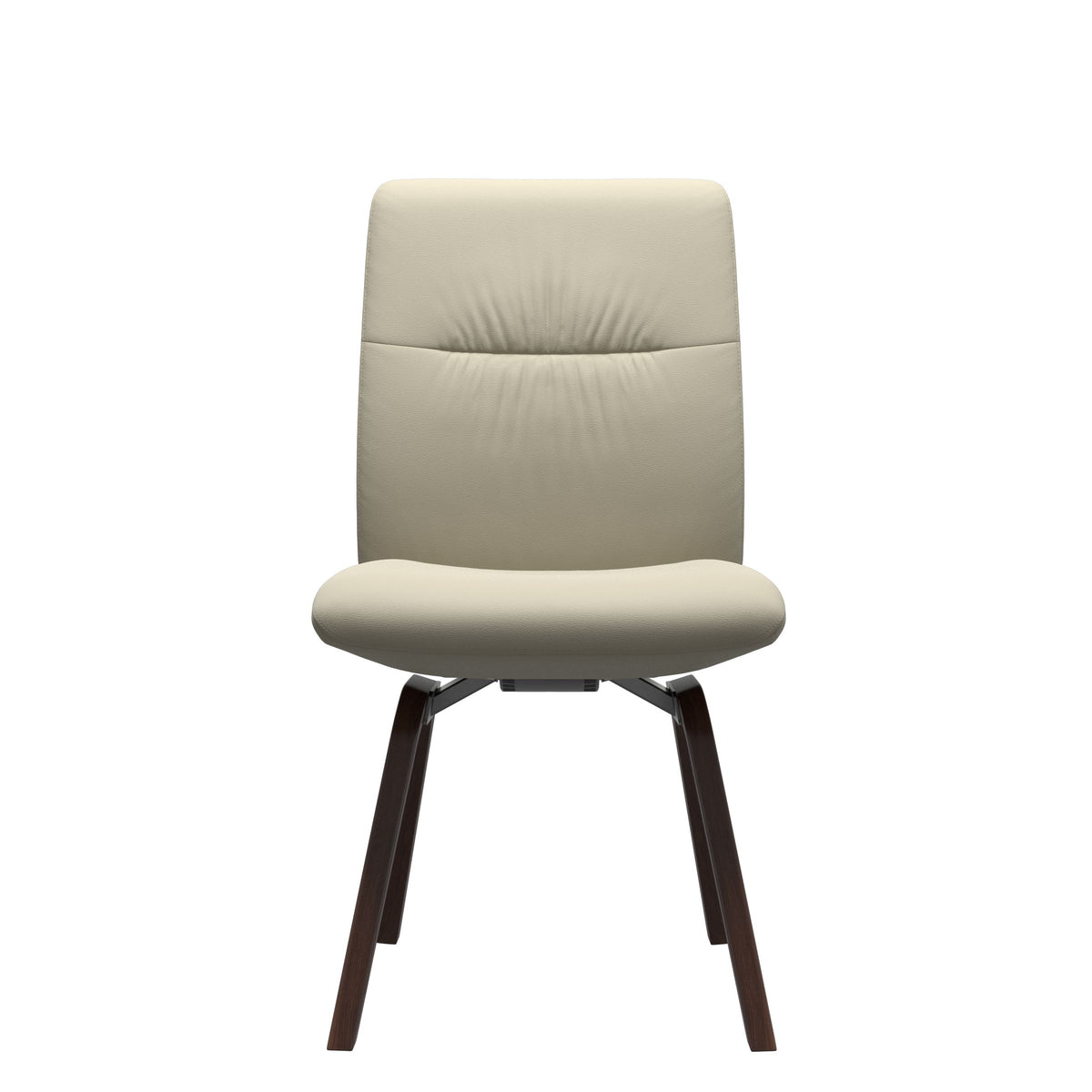Stressless Mint Low Back Dining Chair – D200 - Without Arms - Paloma Light Grey - Brown legs