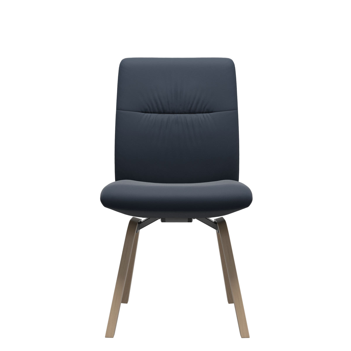 Stressless Mint Low Back Dining Chair – D200 - Without Arms - Paloma Oxford Blue - Natural legs