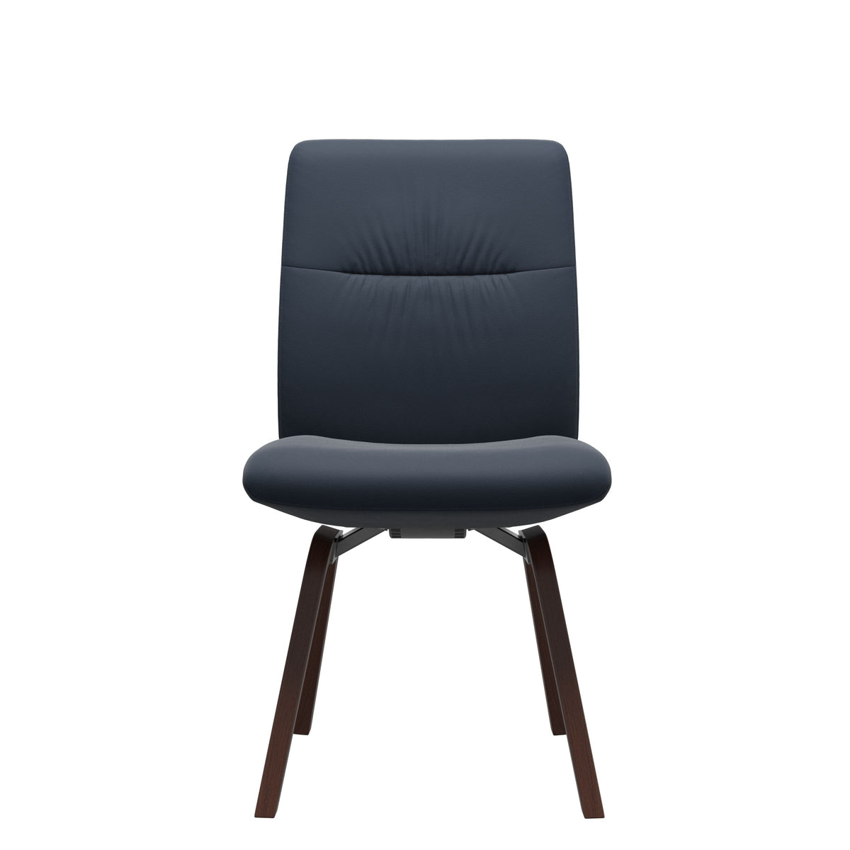 Stressless Mint Low Back Dining Chair – D200 - Without Arms - Paloma Oxford Blue - Walnut legs