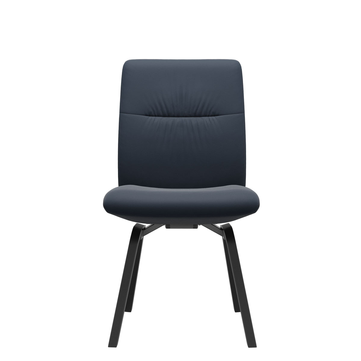 Stressless Mint Low Back Dining Chair – D200 - Without Arms - Paloma Oxford Blue - Black legs
